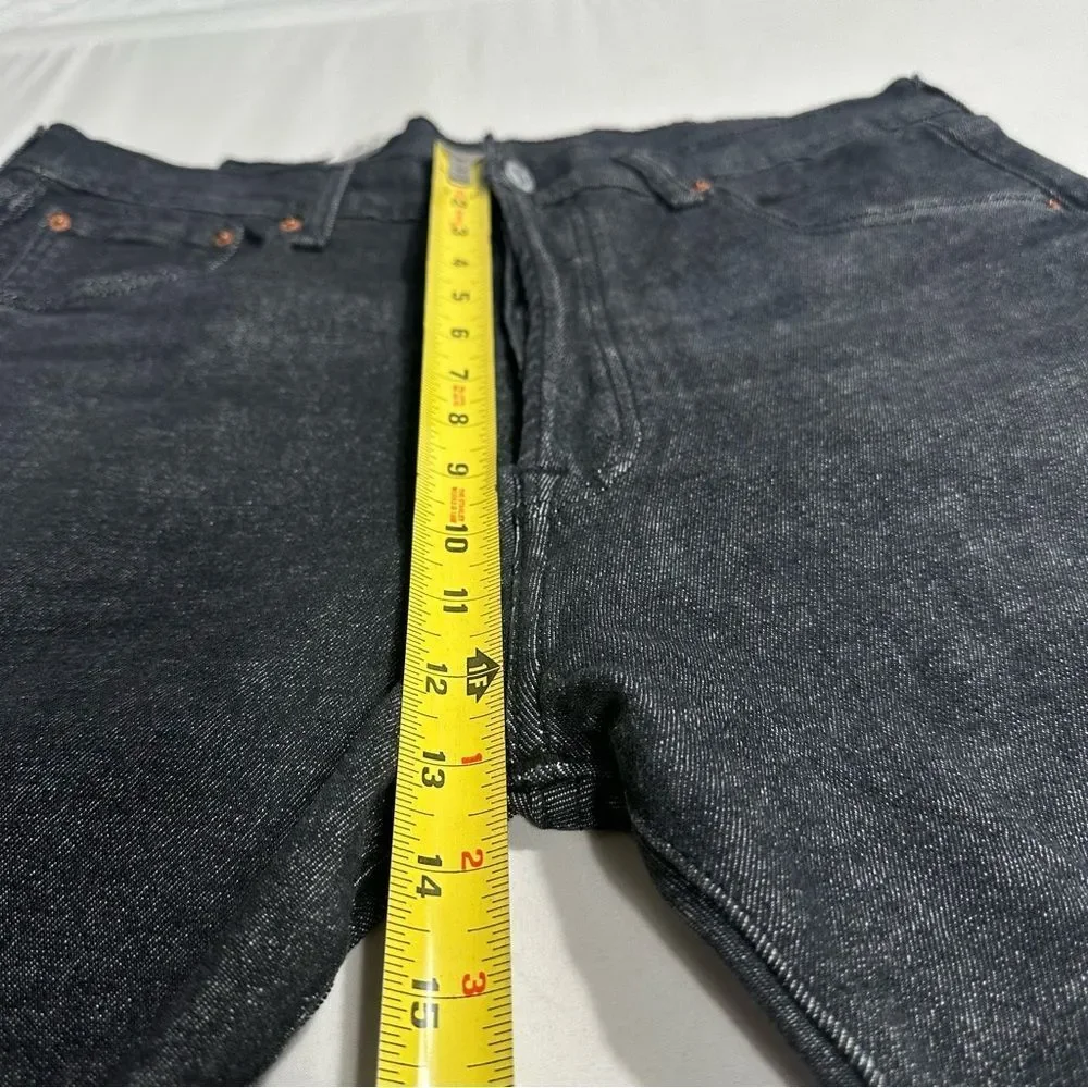 NWT Levi 501 Original Jeans Men 38x34 Faded Black Stretch Denim Button Fly